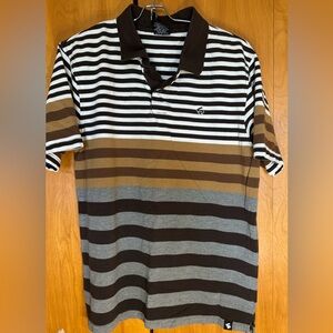 Vintage Men’s South Pole Striped Polo Size Large